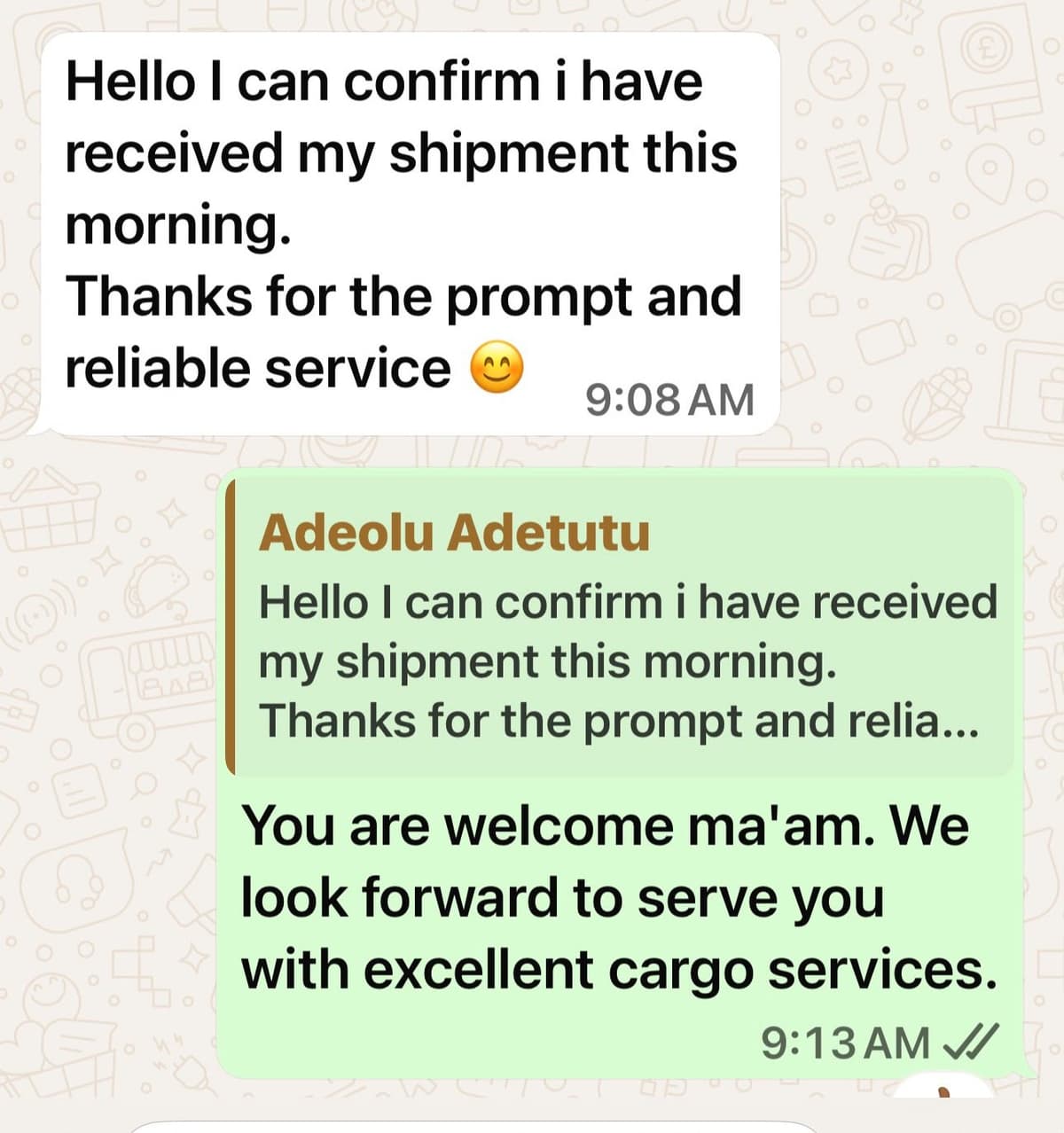 Prompt delivery review