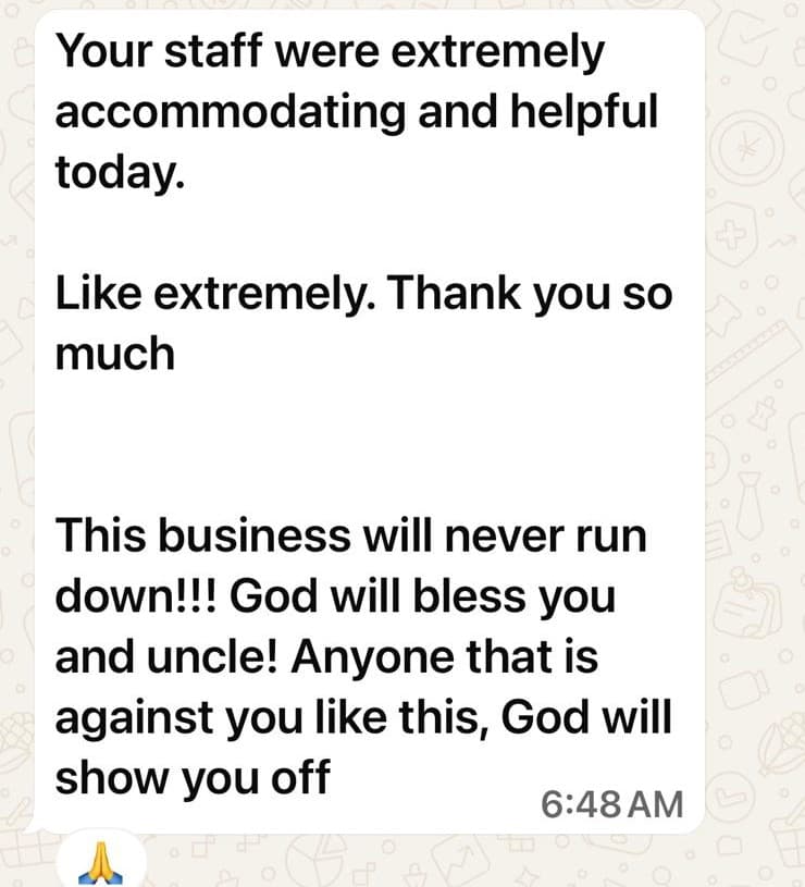 Customer appreciation